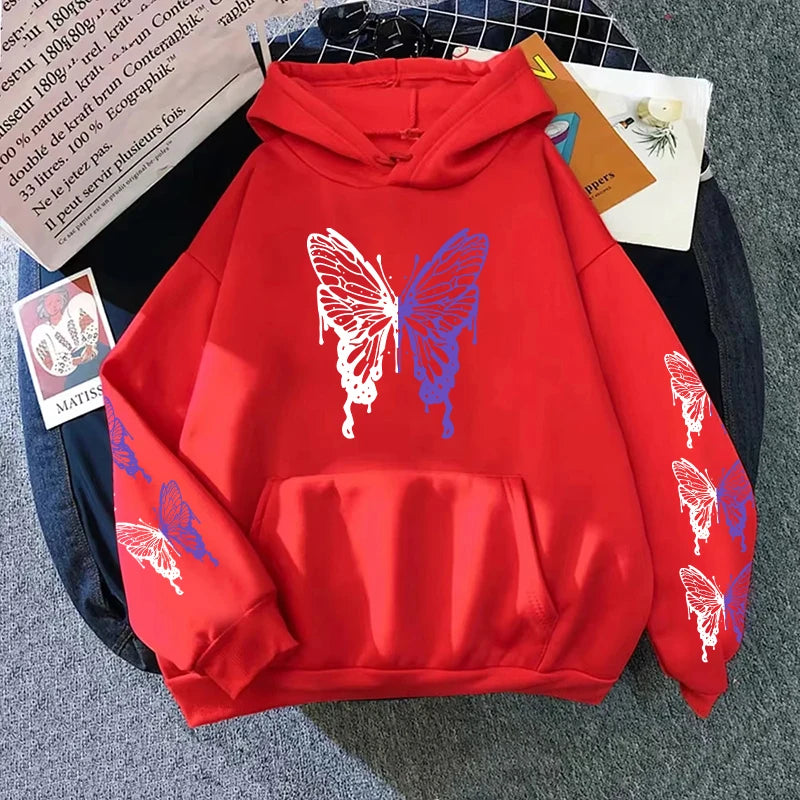 Women’s Printed Hoodie – Y2K Casual Pullover