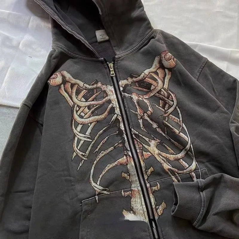 Harajuku Y2K Zip-Up Hoodie for Women